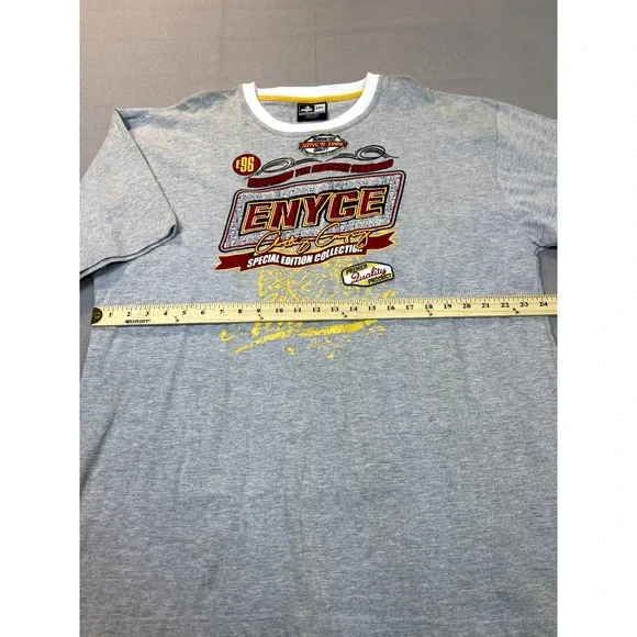 Enyce Shirt Men's Size 2XL Gray Short Sleeve Skater Grunge Crew Neck Y2K Tee - Picture 6 of 10